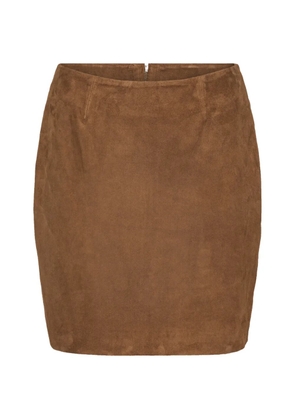 ROTATE BIRGER CHRISTENSEN suede mini skirt - Brown
