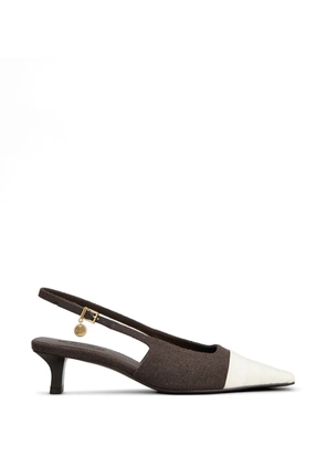 Tod's croc-effect slingback pumps - Brown