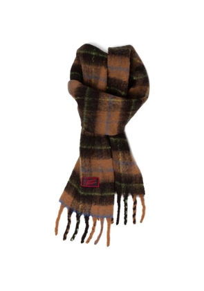 DAMSON MADDER fluffy check scarf - Neutrals