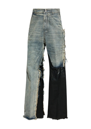 Rick Owens Joris ripped-panel jeans - Blue