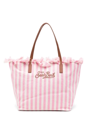 MC2 Saint Barth striped beach bag - White