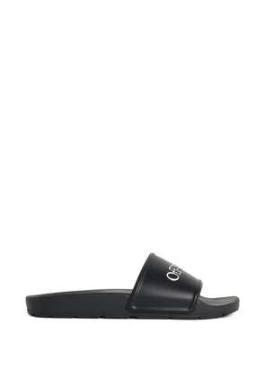 Off-White embossed-logo slides - Black