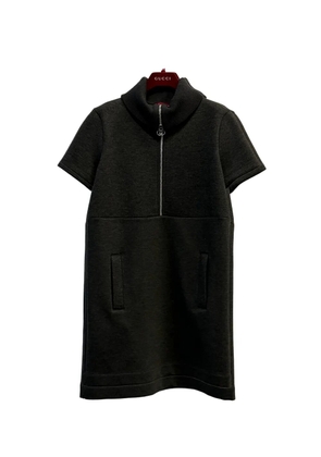 Gucci zip-up collared dress - Black