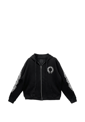 Chrome Hearts Thermal Floral Horseshoe Zip Up 'Black'