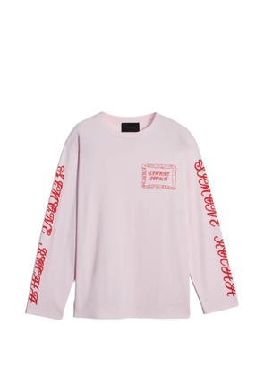 Simone Rocha Pillowcase logo-print long-sleeved T-shirt - Pink