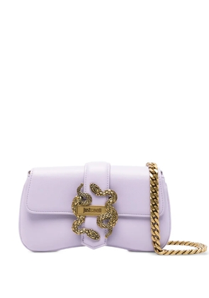 Just Cavalli snake-detail chain-strap cross body bag - Purple