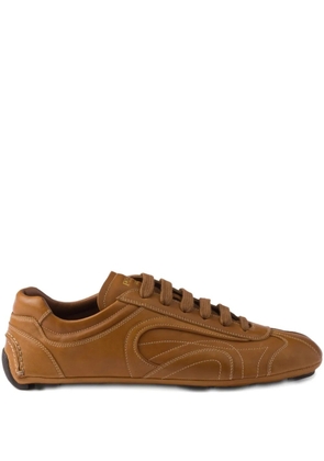 Prada Montecarlo Re-Edition 2005 leather lace-up sneakers - Brown