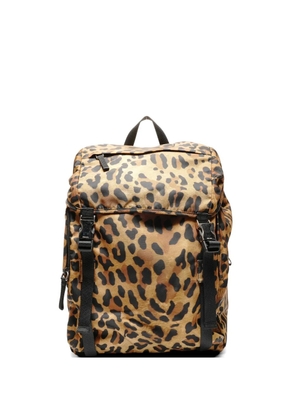 Prada Pre-Owned 1990-2010s leopard-pattern backpack - Neutrals