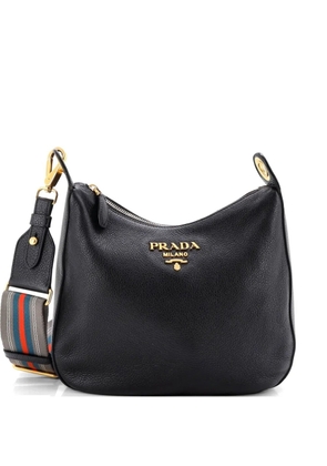 Prada Pre-Owned Dual Strap Messenger Vitello Daino crossbody bag - Black