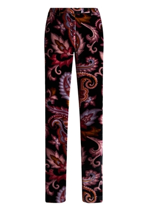 ETRO paisley velvet trousers - Black