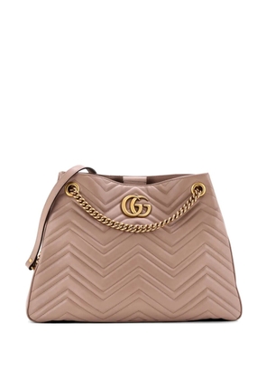 Gucci Pre-Owned GG Marmont Chain Tote Matelasse Leather Medium shoulder bag - Neutrals