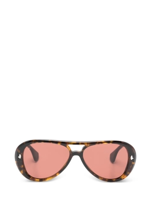 Sestini Eyewear geometric-frame sunglasses - Brown