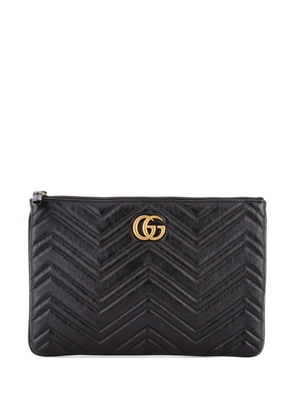Gucci Pre-Owned GG Marmont Matelasse Leather clutch bag - Black