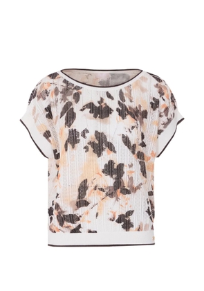 LIU JO floral-print crew-neck T-shirt - White