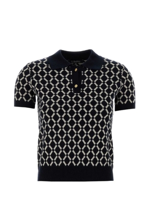 'S Max Mara patterned polo shirt - Blue