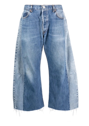 B SIDES cropped wide-leg jeans - Blue