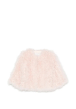 Yves Salomon feather crooped jacket - Pink