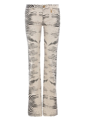 Roberto Cavalli tigress-print trousers - White