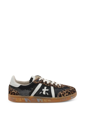 Premiata animal-print lace-up sneakers - Black