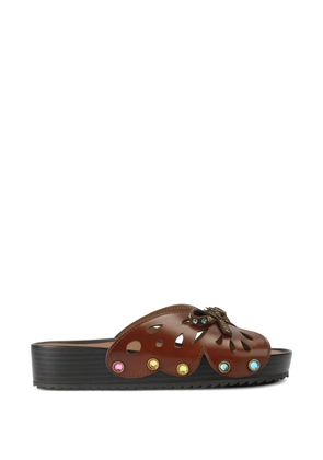 Kurt Geiger London Boho Butterfly flat sandals - Brown