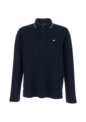 Emporio Armani long-sleeve polo shirt - Blue