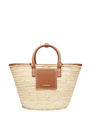 Jacquemus Soli straw tote bag - Neutrals