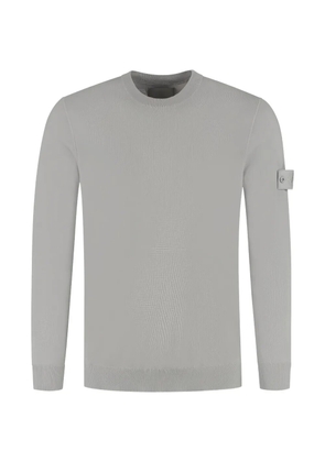 Stone Island logo-patch crew-neck top - Grey