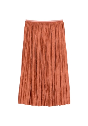 Roberto Collina pleated midi skirt - Orange