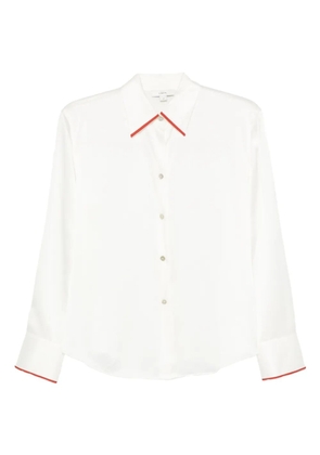 Vince collar-detail silk shirt - White