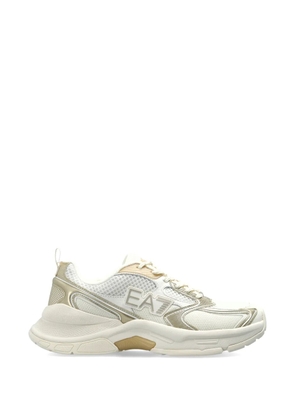 Ea7 Emporio Armani logo-detail lace-up sneakers - Neutrals
