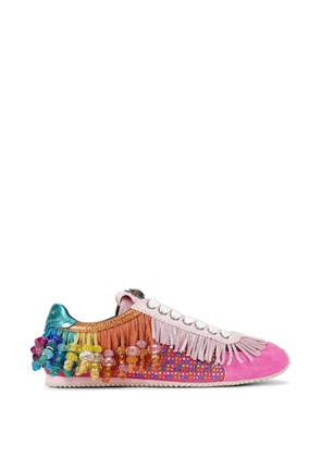 Kurt Geiger London Islington fringe embellished sneakers - Pink