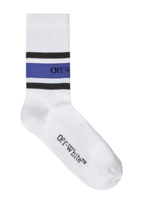 Off-White striped logo-intarsia socks