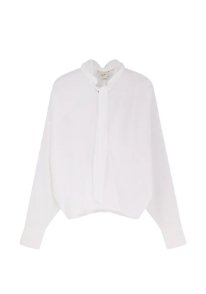 Alysi bow V-neck shirt - White