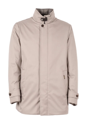 Moorer buttoned single-breasted padded jacket - Neutrals
