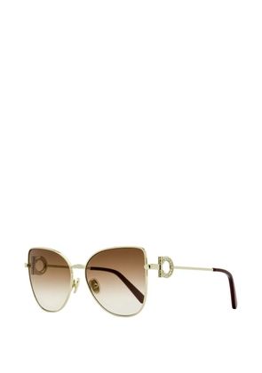 Ferragamo Eyewear butterfly-frame sunglasses - Gold