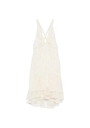 Ermanno Scervino lace-detail mini dress - Neutrals