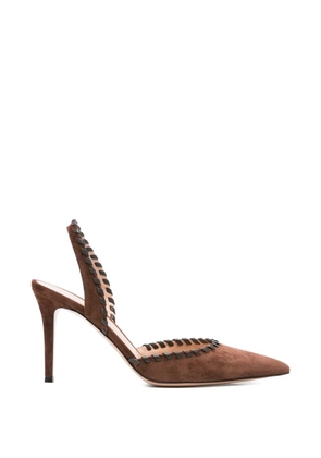 Gianvito Rossi braided leather pumps - Brown
