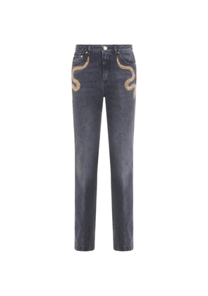 Roberto Cavalli embellished-detail jeans - Grey