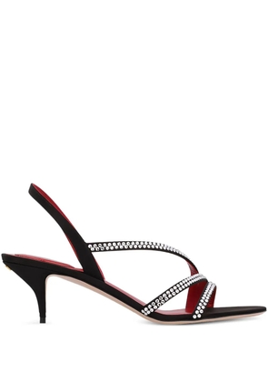 Valentino Garavani 55mm crystal-embellished heeled sandals - Black