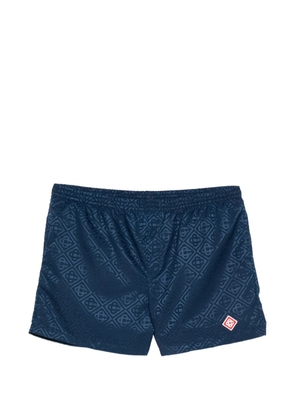 Casablanca patterned swim shorts - Blue