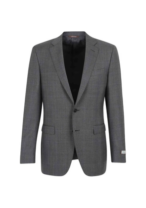 Canali check button suit - Grey