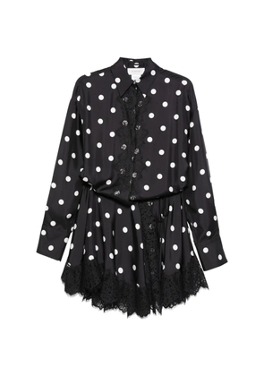 Sportmax polka dot lace dress - Black