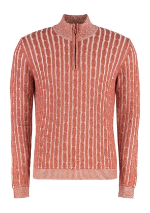 Moorer Denis-WCS half-zip sweater - Orange