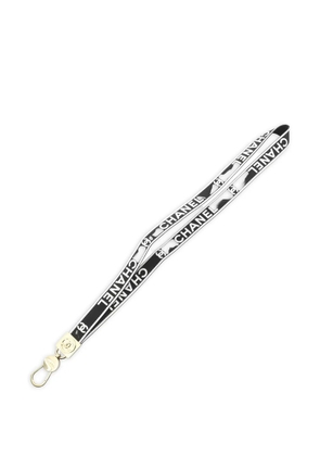 CHANEL Pre-Owned 1986-1988 logo neck strap - Black