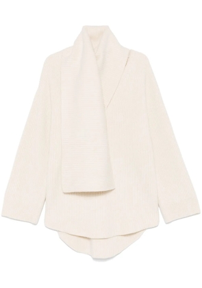 TOTEME attached-scarf sweater - White