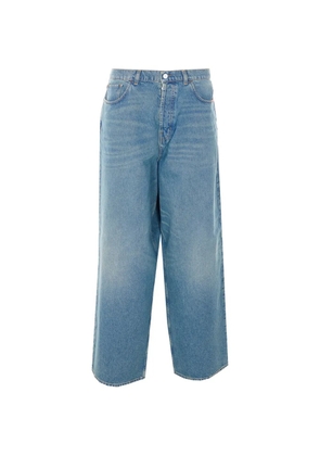 AMISH Huge Hurricane patch jeans - Blue
