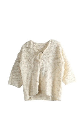 MUTEDANCE tie sweater - Neutrals