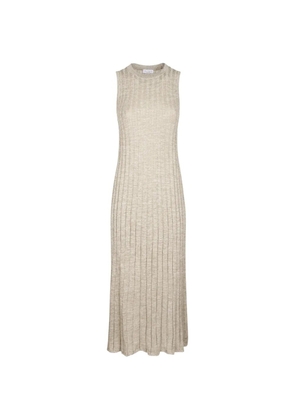 Brunello Cucinelli ribbed dress - Neutrals