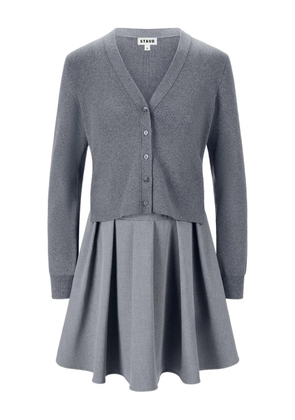 STAUD Milo V-neck midi dress - Grey