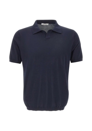 Kangra ribbed collar T-shirt - Blue